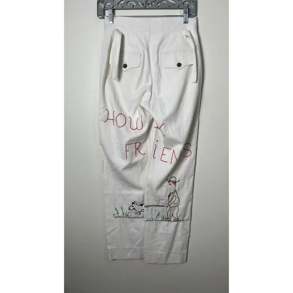 RARE!!! BODE HOWDY FRIENDS CHAINSTITCH PANTS - Picture 11 of 15